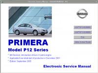 Electronic Service Manual Nissan Primera P12.