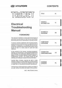 Electrical Troubleshooting Manual Hyundai Trajet.
