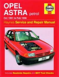 Service and Repair Manual Opel Astra 1991-1998 г.