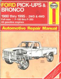 Automotive Repair Manual Ford Bronco 1980-1995 г.
