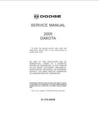 Service Manual Dodge Dakota 2005 г.