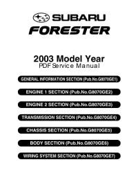 Service Manual Subaru Forester 2002-2008 г.