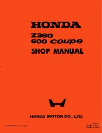 Shop Manual Honda Z360/600 Coupe.