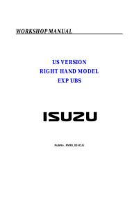 Workshop Manual Isuzu Amigo 1999-2000 г.