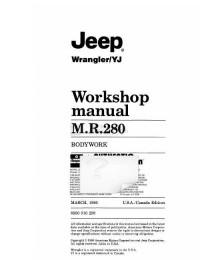 Workshop Manual Jeep Wrangler 1987 г.
