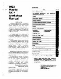 Workshop Manual Mazda RX-7 1993 г.