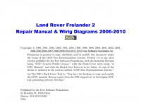 Repair Manual Land Rover Freelander 2 2006-2010 г.