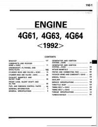 Engine Overhaul Manual Mitsubishi 4G61/4G63/4G64.