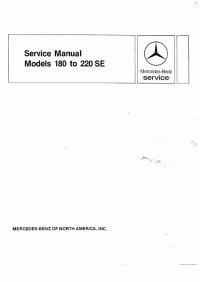 Service Manual Mercedes-Benz 180-220 SE.