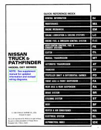 Service Manual Nissan Pathfinder 1989-1995 г.