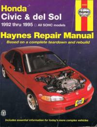 Haynes Repair Manual Honda Civic 1992-1995 г.