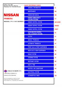 Service Manual Nissan Primera P11.