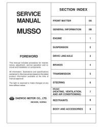 Service Manual SsangYong Musso.