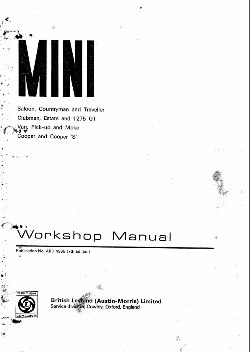 Руководство По Ремонту Mini Cooper