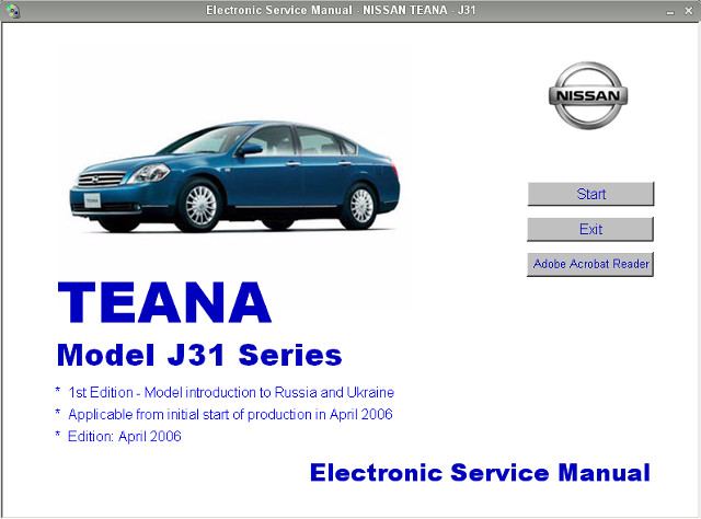 Nissan Teana J31 Руководство По Ремонту